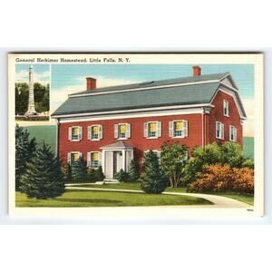 Vintage Linen Postcard General Herkimer Homestead Little Falls NY
